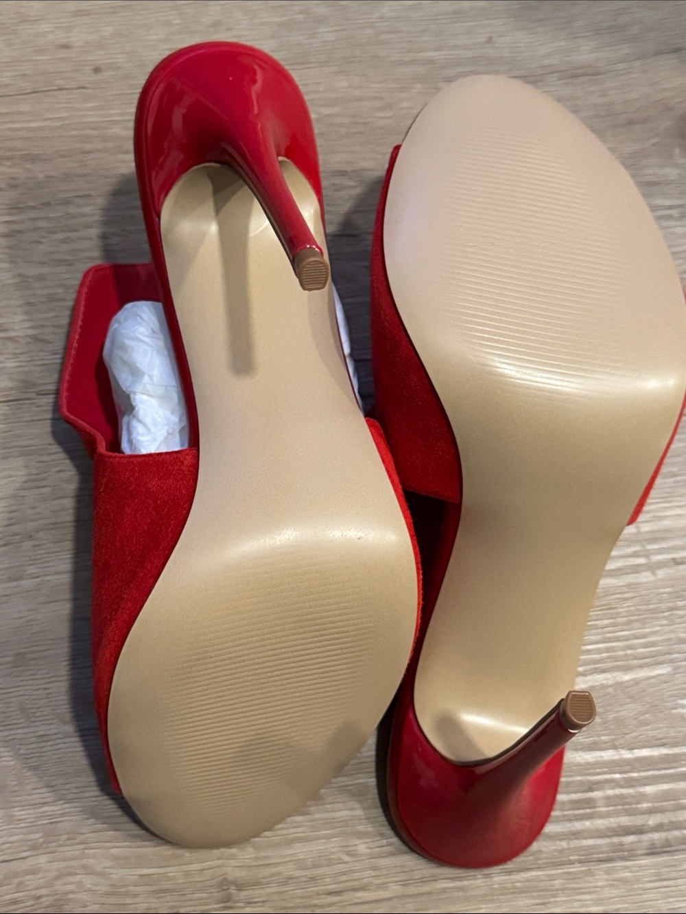 Steve Madden Red Suede Open-Front Mules - Picture 6 of 10